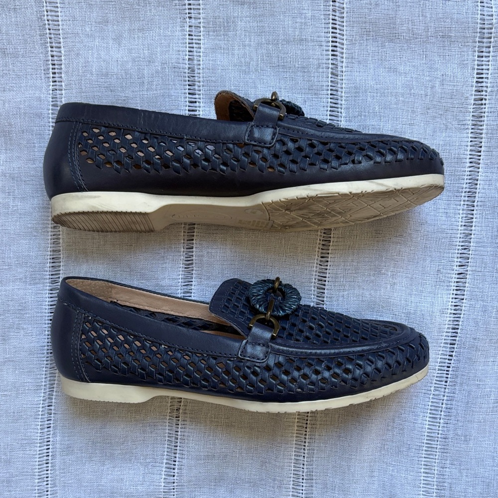 Brioso Presley Woven Leather Ornamented Loafers - Picture 11 of 12